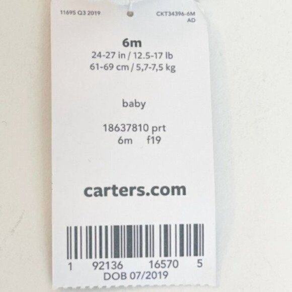 Carter’s baby Fleece one piece floral outfit size 6 months hooded full zip - Picture 7 of 11